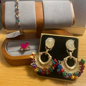 Radiant Red and Gold Statement Earrings